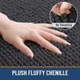 thumbnail image 5 of Smiry Chenille Bathroom rugs 24x20, Rubber Backing Washable Bath Mats for Bathroom Floor, Dark Grey, 5 of 9