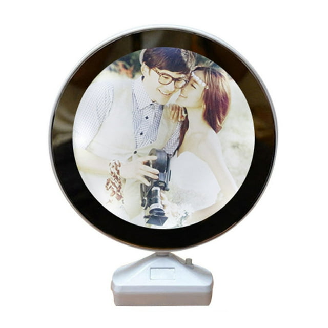 Creative Multi Function Led Light Photo Frame With Mirror Wedding Picture Holder Art Home Decor