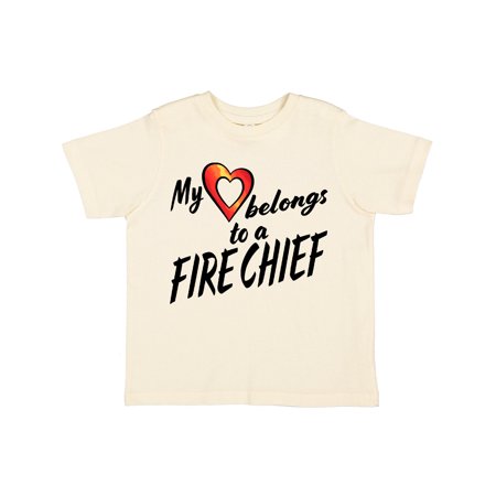 

Inktastic My Heart Belongs to a Fire Chief with Red Heart Gift Toddler Boy or Toddler Girl T-Shirt