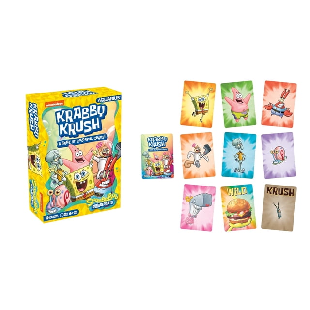 Juego de cartas AQUARIUS Spongebob Krabby Krush Family Fun 6+