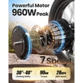 thumbnail image 3 of PUCKIPUPPY 26" Electric Bikes for Adults 960W Peak Step Through E-Bikes up to 80Miles Range 48V 20AH Battery Full Suspension Ebike 28 mph Max Speed Fat Tire E-Mountain Bike 7 Speed, UL2849 by SGS, 3 of 11