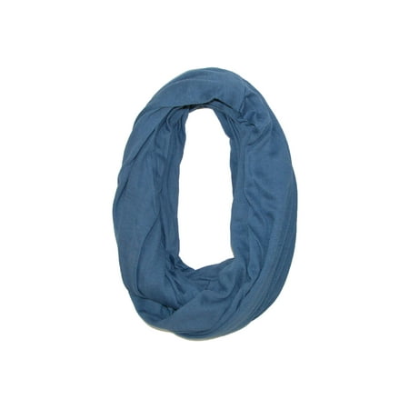 Scarf With Pockets - Size one size Women's Solid Infinity Loop Scarf with Hidden Zipper Pocket