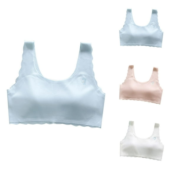 Tween Bra Girls Sports Bra Comfortable Training Bras for Girls Soft Solid Color Sports Bras for Teen Girls Underwear for Daily Wear