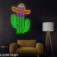 thumbnail image 4 of Glowneon Mexican Sombrero Cactus Neon Signs, Fiesta Cactus Led Signs, 4 of 5