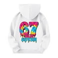 thumbnail image 5 of Kids Outfits Set 6 7 Six Seven Letter Outfits Set Comfortable Child Toddler Boys Girls Long Sleeve Solid Warm Hoodie Pullover Tops Pants Kids Outfits Sweat Suit White 150(11-12 Years), 5 of 8