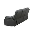 thumbnail image 3 of Semi PU and PVC 3-Seat Sofa - Modern Sofa with Intelligent Functions, Solid Wood Frame, and High-Quality Sponge for Living Room, 3 of 12