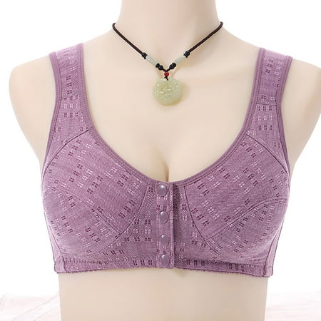 

DAETIROS on Clearance- No steel ring Comfortable Plus Size Running Womens Bras Purple Size 50