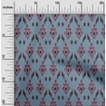 thumbnail image 1 of oneOone Georgette Viscose Fabric Argyle Style Ikat Printed Craft Fabric BTY 42 Inch Wide, 1 of 4