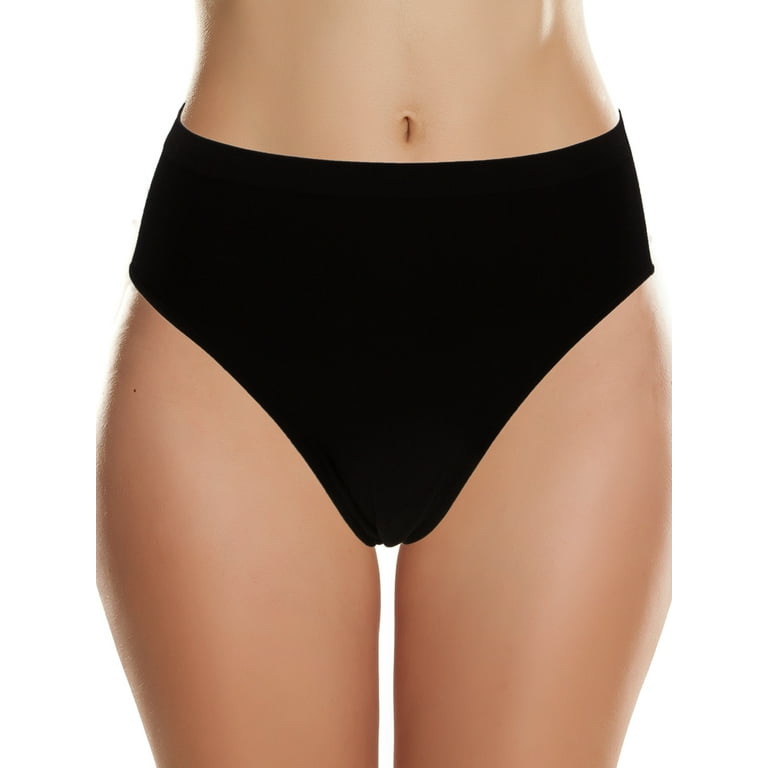Karen Neuburger (5 Pack) Women's High Cut Briefs Underwear Seamless Panties  Tagless 