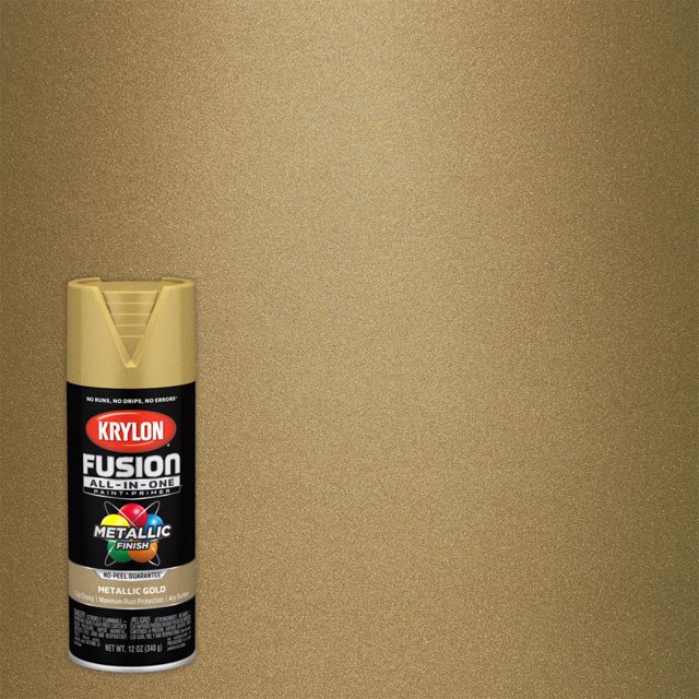 Pintura en aerosol Krylon Fusion All-In-One Metallic Gold 355 ml (x6)