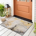 thumbnail image 2 of Area Rug, Washable And Non-Slip Painting Gray Black Gold Marble Stone Vintage Small Indoor Entryway Door Mat, Floor Mat Carpet For Bedroom, Kitchen, Bathroom, Laundry, Living Room-3x5ft, 2 of 6