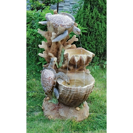 Turtle Cove Cascading Sculptural Fountain