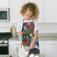 thumbnail image 4 of Multicolor Butterfly Group Pattern Kids Aprons for Girls and Boys,Adjustable Neck Strap Toddler Aprons for Kids Cooking Baking, 4 of 6