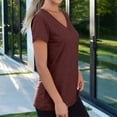 thumbnail image 6 of T Shirts For Women Womens Tops Spring And Autumn Short Sleeved V Neck T Shirt Top, 6 of 7
