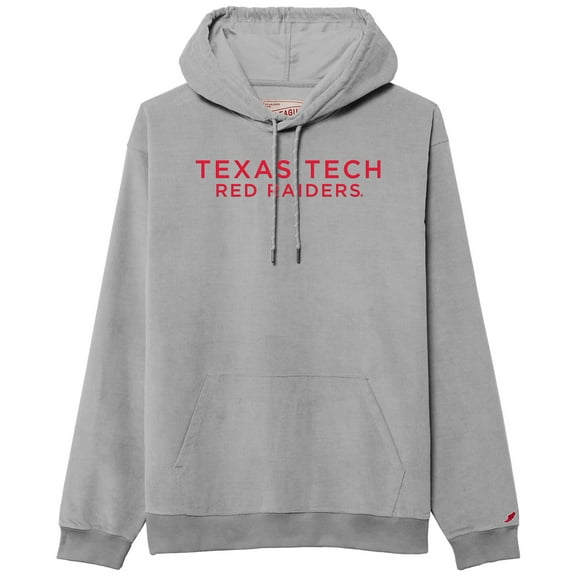 Men's League Collegiate Wear Gray Texas Tech Red Raiders Stretch Cord Pullover Hoodie
