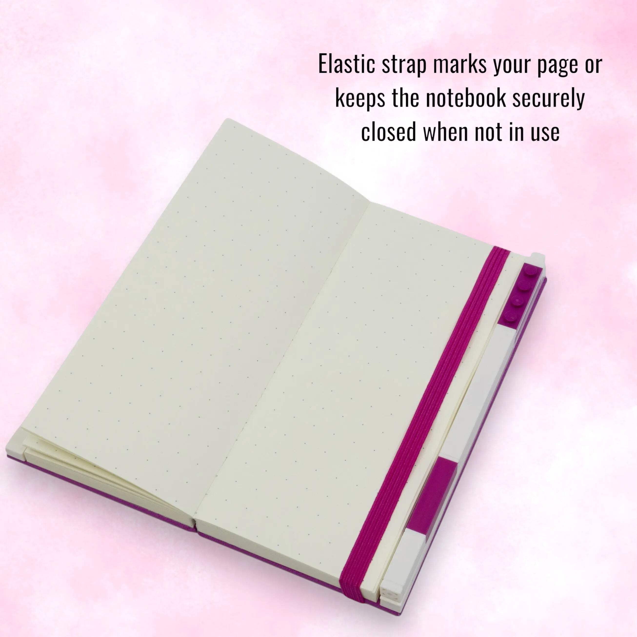 LEGO Locking Notebook with Gel Pen - 1x2 Red Violet