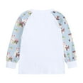 thumbnail image 4 of Odeerbi 3-14 Years Kids Boys Girls Easter Outfits Cotton Pajamas Long Sleeve Raglan Shirts Pants Two-piece Pajama Set Cute Prints Casual Loungewear Kids Boys Girls Clothes, 4 of 8
