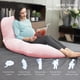 thumbnail image 4 of Almohada de embarazo MOON PARK en forma de U para todo el cuerpo, rosa, con funda, 4 of 7