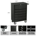 thumbnail image 2 of 7-Drawer Rolling Tool Chest Cabinet, Large Capacity Metal Tool Box with Wheels,Black02, 2 of 8