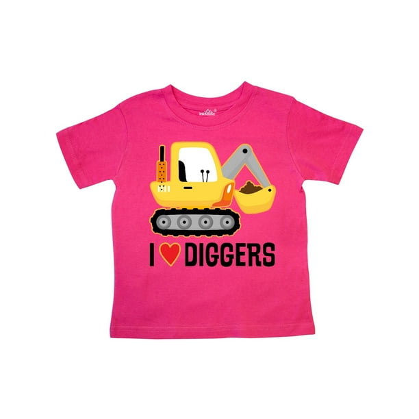 INKtastic Construction Truck I Love Diggers Toddler TShirt Walmart