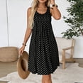 thumbnail image 7 of FRSASU Summer Dresses for Women Sleeveless Casual Floral Loose Tank Beach Sundress with Pockets Black, 7 of 7