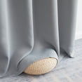 thumbnail image 5 of THD Cambridge Grey Blackout Curtains 84 Inches Long - Room Darkening Curtains, Grey Curtains for Bedroom, Thermal Insulated Window Curtain Grommet Panels, Set of 2 (52 W x 84 L, Light Grey), 5 of 8