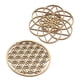 thumbnail image 1 of 2 Piezas Flor de La Arte de Tablero de Rejilla de Cristal de Geometría Sagrada Colgante de Pared Decoración Escultura, Meditación BLESIY Escultura de arte de pared, 1 of 7