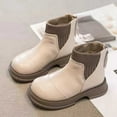 thumbnail image 7 of Toddler Boots,Girls Ankle Boots Stylish Short Boots Comfort Casual Kids Winter Footwear,Toddler Boy Boots,Z03 White,11.5-12 Years, 7 of 7