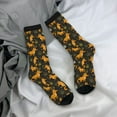 thumbnail image 5 of Hirioo Funny Fox by the Field Pattern Adult Middle Tube Socks Breathable Sock Non-Pilling,Contrasting Color Design, 5 of 6
