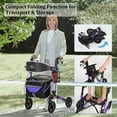thumbnail image 6 of All-Terrain Rollator Walker, Lightweight Foldable Seated Walker with Backrest & 8" Wheels for Seniors Adult,Purple, 6 of 7