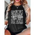 thumbnail image 1 of Women's Casual Top For Summer And Spring With A Crew Neck And Short Sleeves Featuring A Graphic Print On The Front, 1 of 6
