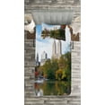 thumbnail image 3 of Ambesonne City Quilted Bedspread Set 2 Pcs, Manhattan Central Park, Twin Size, Multicolor, 3 of 3