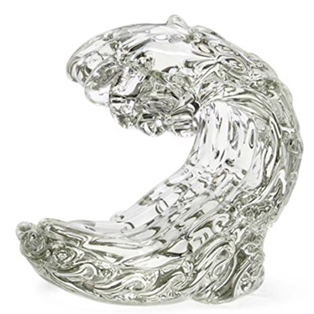 Dynasty Gallery Art Glass Clear Mega Wave 8.5"