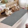 thumbnail image 2 of GlowSol 2'x6' Kitchen Runner Rug Modern Solid Washable Rug Soft Fluffy Non-Slip Runners Rug for Laundry Room, Gray, 2 of 8
