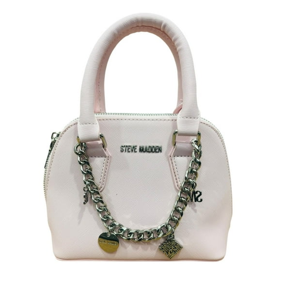Bolsa Mini Crossbody Steve Madden color Rosa de nylon con asa fija ajustable, mide 25 cm de ancho por 19 cm de alto, incluye monedero mide 11 cm de alto por 8 cm de ancho.