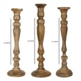 thumbnail image 2 of Decoriny, Vintage Country Style Wooden Candle Stand, Ideal Gift for Wedding Party Home Spa Reiki Aromatherapy Candle Gardens, Set of 3 ( 18”, 21” and 24”), 2 of 3