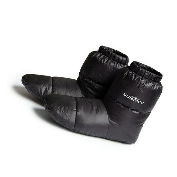 Soidarity Calcetines altos de plumón de invierno Botines de plumón de pato impermeables Cierre de cordón Botas de cubierta de pie rellenas para interior Ropa Deportiva, Zapatos negro L Soidarity OD015570-02