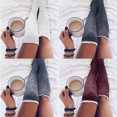 thumbnail image 4 of Qarigey Encaje Largo Muslo Alto Invierno Leggings Calcetines Botas Medias Pila Mujer Tejer Chica Medias, 4 of 6