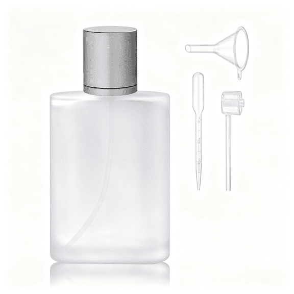 BPPEG 100Ml/3.4 Oz Glass Spray Bottle Perfume Atomizer,Perfume Bottles Empty Travel Refillable Spray Bottle (Frosted Glass 2)