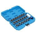 thumbnail image 2 of 21pcs Wheel Lock Nut Key Set Nut Stud Removal Tool Chrome Vanadium Steel Car Maintenance, 2 of 14