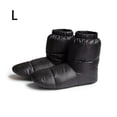 thumbnail image 3 of Soidarity Calcetines altos de plumón de invierno Botines de plumón de pato impermeables Cierre de cordón Botas de cubierta de pie rellenas Ropa Deportiva, Zapatos negro L, 3 of 6