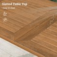 thumbnail image 6 of [Only 1 Table,Chairs Not Included] Dycanpo 6-Person Outdoor Dining Table, Weather-Resistant Rectangle Patio Table, 60x32x30in, Teak, 6 of 9