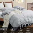 thumbnail image 2 of Duvet Cover Twin Size, Comfy Lightweight Skin-Friendly Comforter Cover Set with, 2 of 6