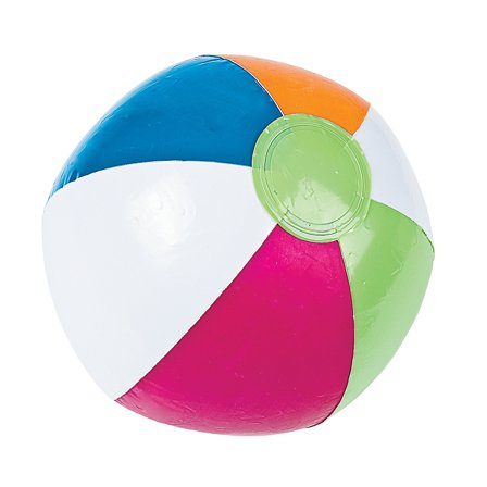Fun Express - "brights 14"" Beach Balls" for Spring - Toys - Inflates - Beach Balls - Spring - 12 Pieces