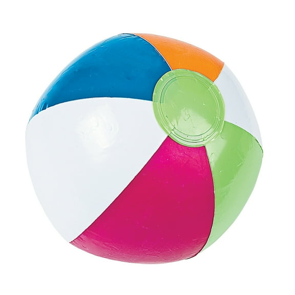 Fun Express - "brights 14"" Beach Balls" for Spring - Toys - Inflates - Beach Balls - Spring - 12 Pieces