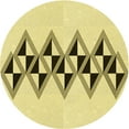 thumbnail image 1 of Ahgly Company Machine Washable Indoor Square Transitional Sun Yellow Area Rugs, 3' Square, 1 of 7