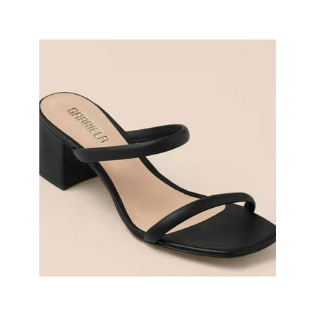 

Woobling Women s Heeled Sandals Strappy Square Open Toe Heels Backless Mules Slip On Block Heels Size 5.5-9.5