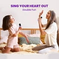thumbnail image 3 of BONAOK Mini Karaoke Machine for Kids, Portable Karaoke Speaker with 2 Wilreless Microphones and Bluetooth for Home Party, Birthday Gifts for Girls(Purple), 3 of 11