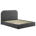 thumbnail image 3 of Keynote Upholstered Fabric Curved King Platform Bed in Heathered Weave Slate, 3 of 9