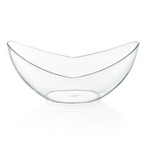 Smarty 4 oz. Clear Disposable Plastic Concave Dessert Cup Fruit Bowls 288ct